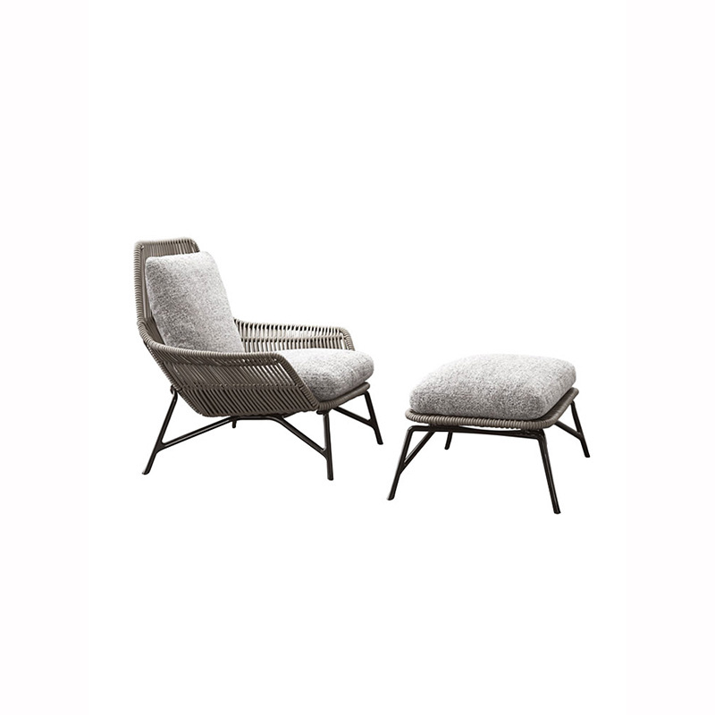Outdoor Furniture Metal Chairs - 로프 디자인 금속 프레임 방수 의자