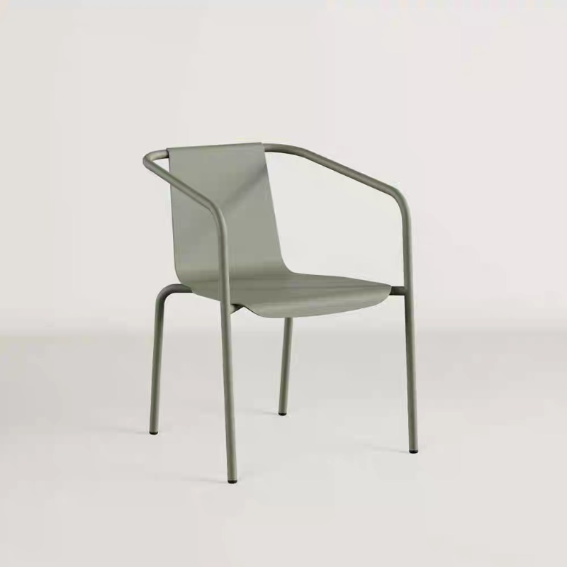 Outdoor Furniture Metal Chairs - 스칸디나비아 스타일 파티오 세트, 사각 사이드