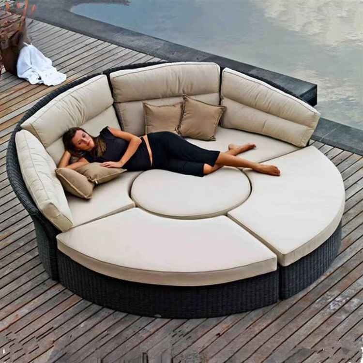 Outdoor Furniture Luxury - 럭셔리 정원 야외 가구 원형 위커
