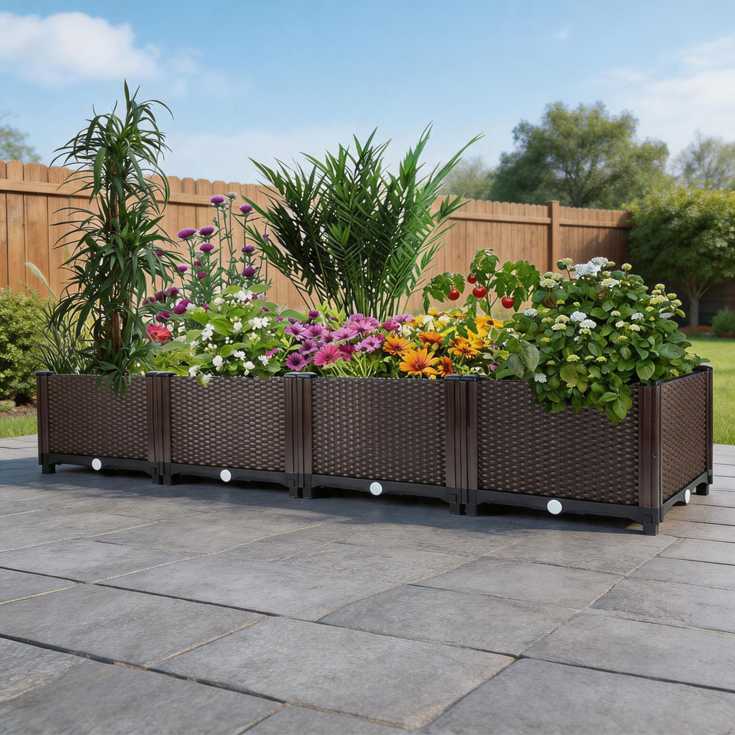 Outdoor Daybed Furniture - 자가 급수식 높이형 정원 화분 –