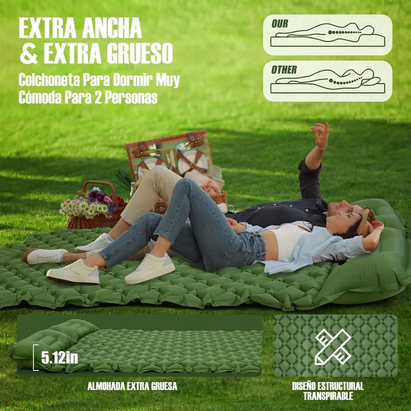 야외 캠핑용 더블 에어 매트리스, 초광폭 수면 매트,  - Outdoor Daybed Furniture 리뷰 및 가격
