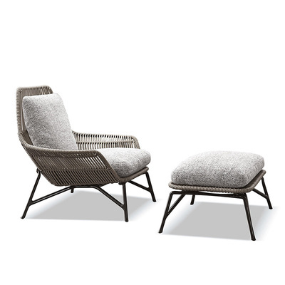 로프 디자인 금속 프레임 방수 의자 긴 석재 테이블 및 - Outdoor Furniture Metal Chairs 리뷰 및 가격
