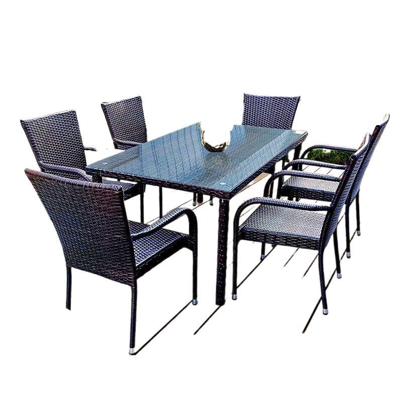 야외 라탄 테이블과 의자 거실 야외 안뜰 테이블 세트  - Outdoor Furniture Metal 리뷰 및 가격