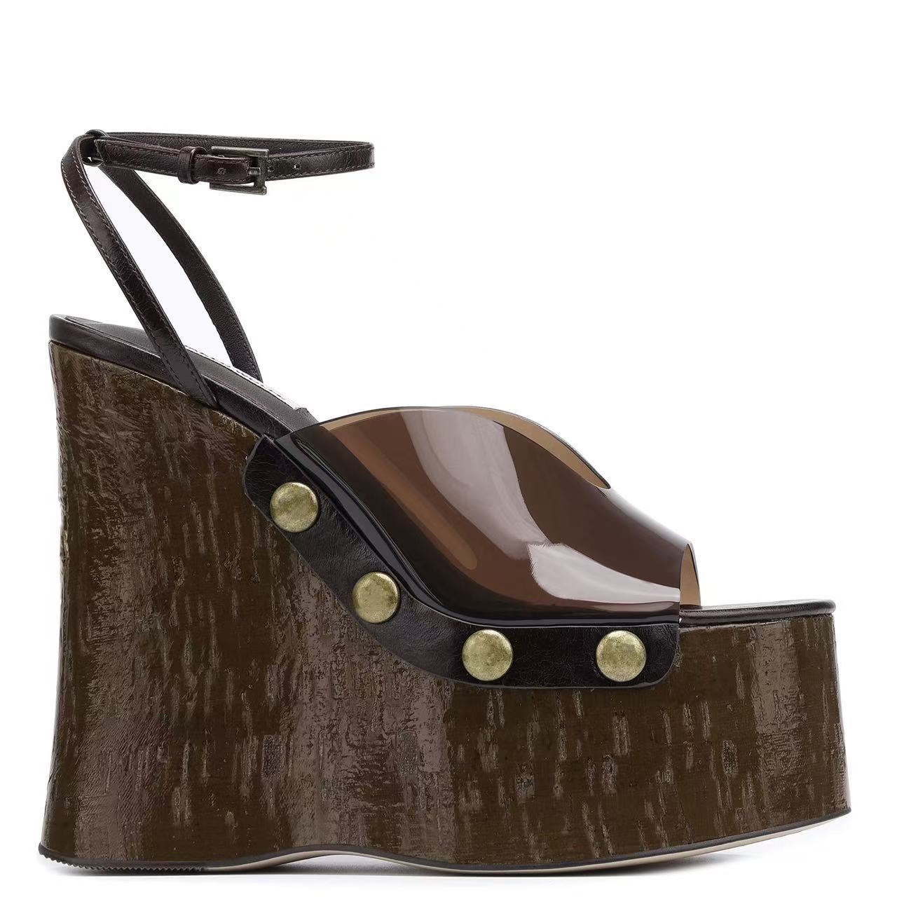 여성용 하이힐 14 cm 두꺼운 굽 샌들 두꺼운 밑창  - Outdoor Furniture Wood 리뷰 및 가격