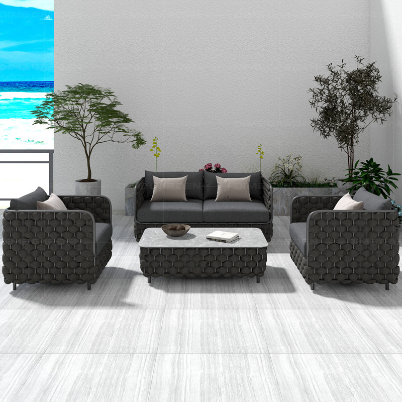 3인용 야외 라탄 소파 세트 |   딥 그레이 위커 파 - Outdoor Furniture Luxury 리뷰 및 가격