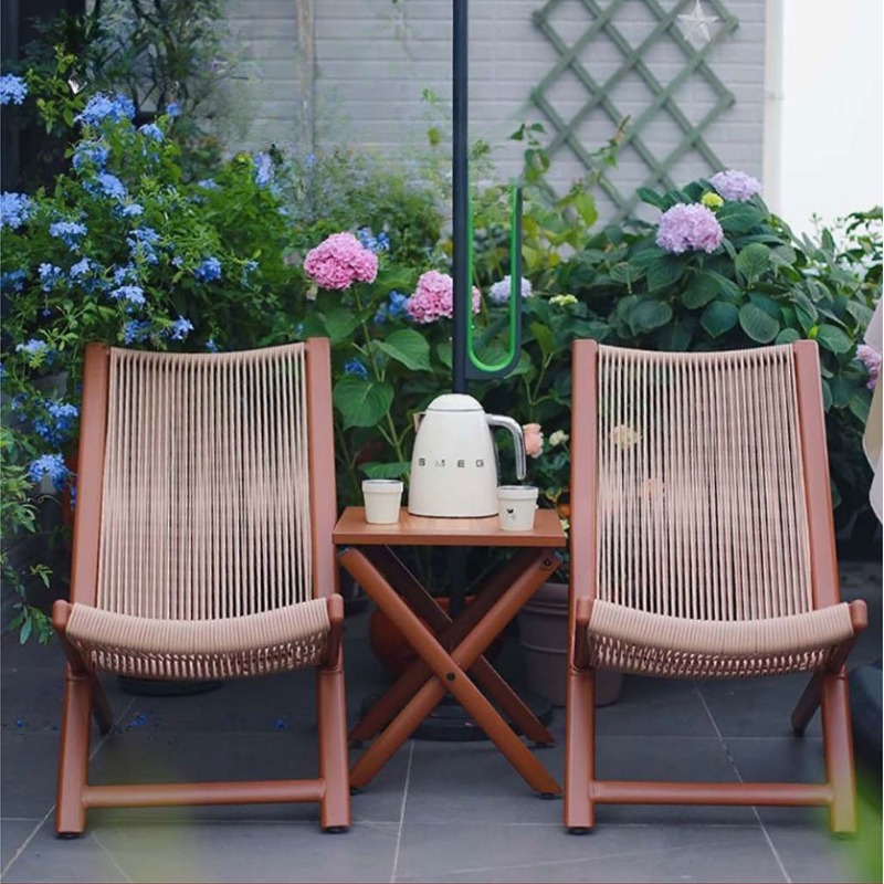 라탄 직조 야외 라운지 의자 철제 베이킹 페인트 정원  - Outdoor Furniture Metal Chairs 리뷰 및 가격