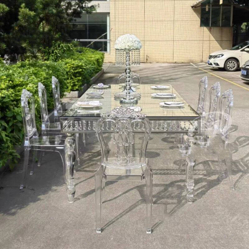 럭셔리 웨딩 의자 야외 아크릴 투명 로즈 다이닝 의자  - Outdoor Furniture Luxury 리뷰 및 가격
